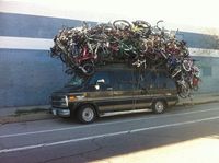 Camionnette à vélos