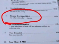 Finland breackfast