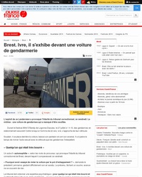 Ivre, il tente de violer une voiture de gendarmerie. 