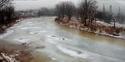 Débâcle d'un cours d'eau auparavant gelé