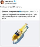 Pour "tanquer" sa bière dans le sable à la plage