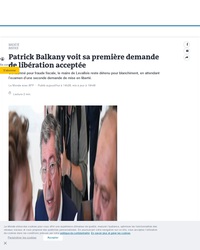 Patrick Balkany voit sa première demande de libération acceptée