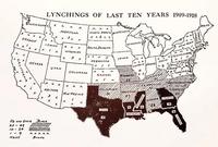 Le nombre de lynchages de noirs aux USA de 1909 à 1918