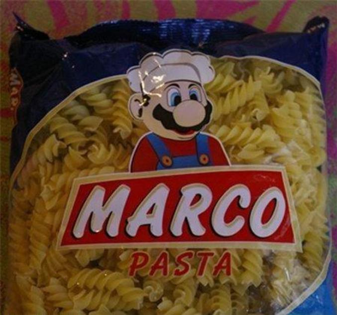 Mario parodié pour vendre des pâtes.