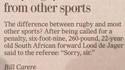Pourquoi le rugby est un sport qui se démarque des autres sports