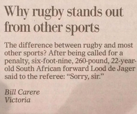 Pourquoi le rugby est un sport qui se démarque des autres sports