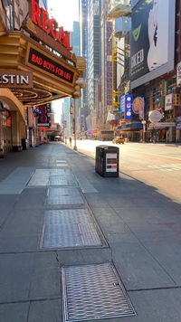 Times square, New York, 15 mars 2020, 17h 50