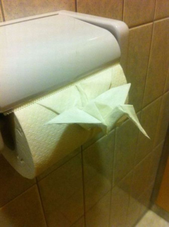 en papier toilette...
