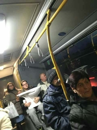 En Bulgarie, dans les transports en commun....