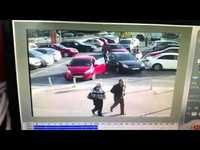 Quarrel at parking lot with an unexpected finale