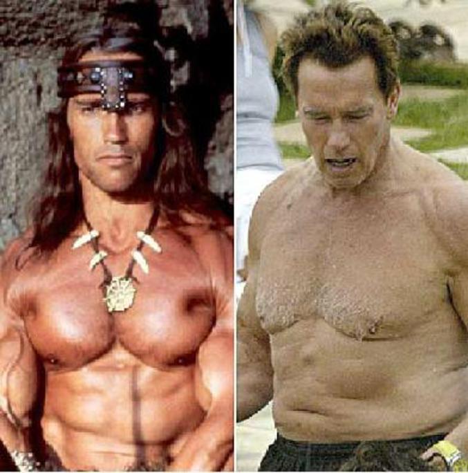 Arnold Schwarzenegger avant - après