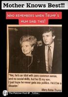 Madame Trump mère ne se trompait pas...