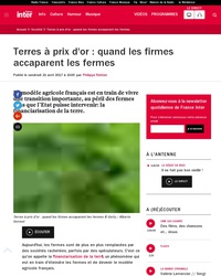 Terres à prix d'or : quand les firmes accaparent les fermes