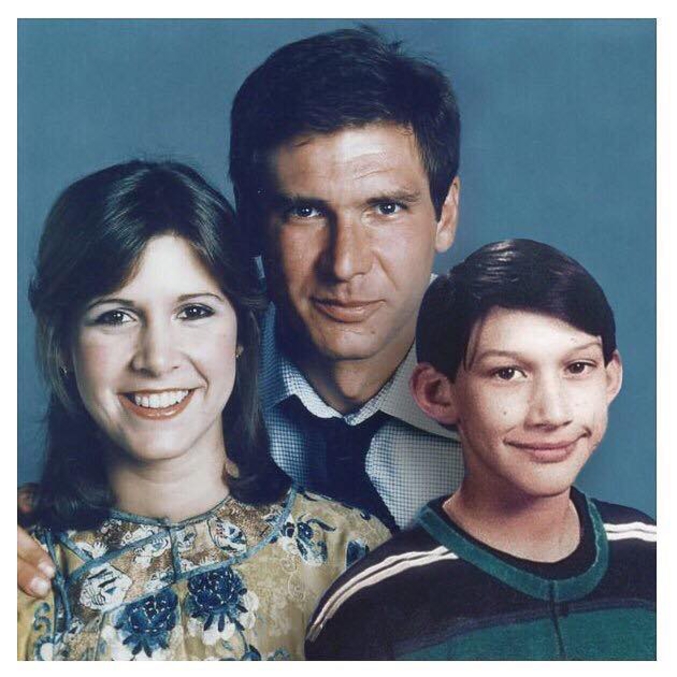Leia, Han et Ben.