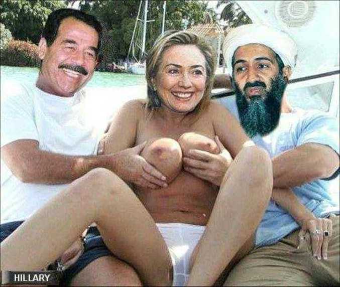 Hilary avec deux amis.