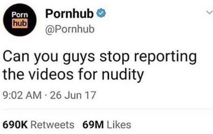 Les gars pourriez-vous arrêter de signaler les vidéos pour nudité ?