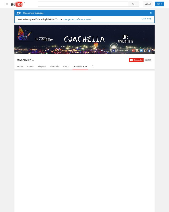 en streaming sur la chaine youtube de coachella