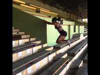 Incredible Stair jump girl jumping like kangaroo by Ezinne Okparaebo 
