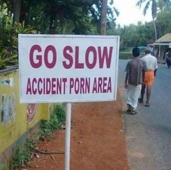 Zone d'accident porno ?