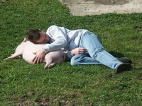 Sieste en plein air