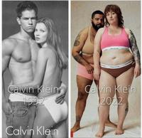 30 ans d'écart entre ces 2 publicités de Calvin Klein