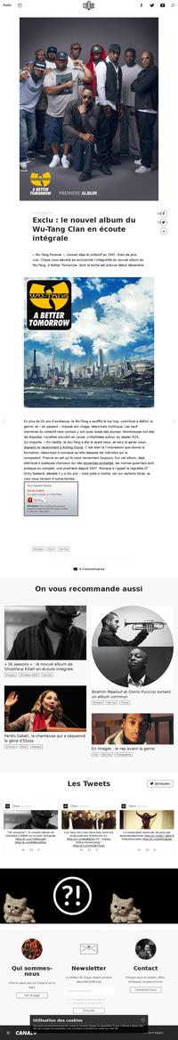 le dernier album du wu tang en ecoute gratos