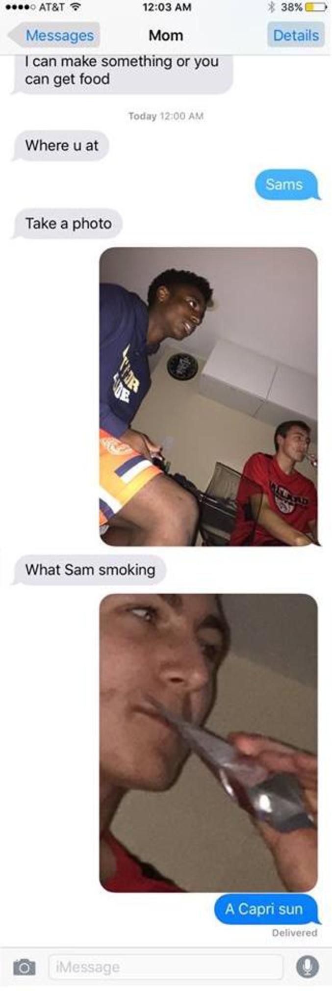 Qu'est-ce que Sam est en train de fumer ??