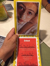 L'illustration dans un menu pour une glace