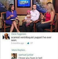 La marionnette du ventriloque est flippante
