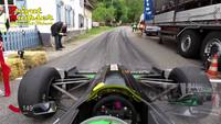 Course filmée à bord d'une voiture F3000
