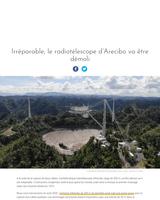 Le radiotéléscope d'Arecibo va devoir être détruit