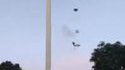 Une montgolfière attaque un quartier
