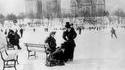 Le lac de Central Park gelé à New-York, en 1893
