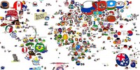 La carte du monde façon polandball