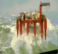 Pate-forme par tempête... par grosse tempête !