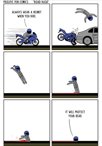 Toujours porter un casque en moto
