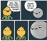 wow, la lune est magnifique ce soir