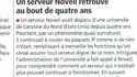 Serveur disparu