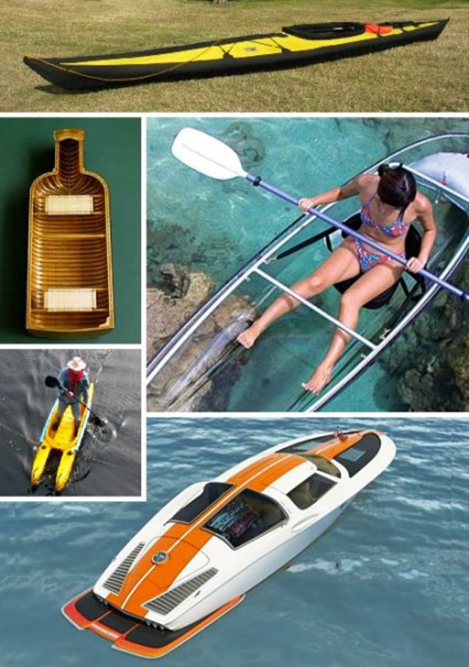 De la barque bouteille au kayak transparent.