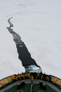 Brise-glace en pleine action