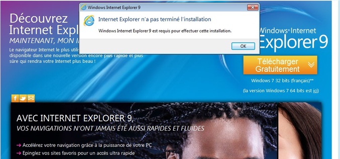 Vous devez avoir Internet Explorer 9 pour télécharger.. Internet Explorer 9.