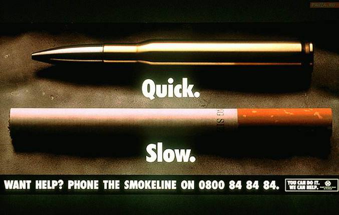 Une publicité contre la cigarette