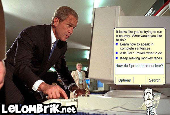 Bush s'exerce à la politique grâce à la rubrique d'aide de Word