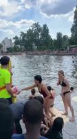 Les quais de scènes pendant la canicule 
