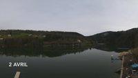 La sécheresse dans le Doubs, le lac des Brenets