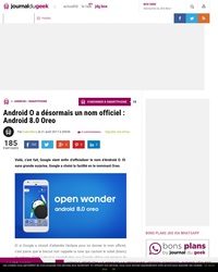 Android O a désormais un nom officiel : Android 8.0 Oreo