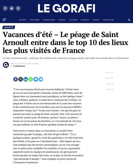 Pour tout ceux qui ont eu le nez creux en partant sur la route ces derniers jours...
