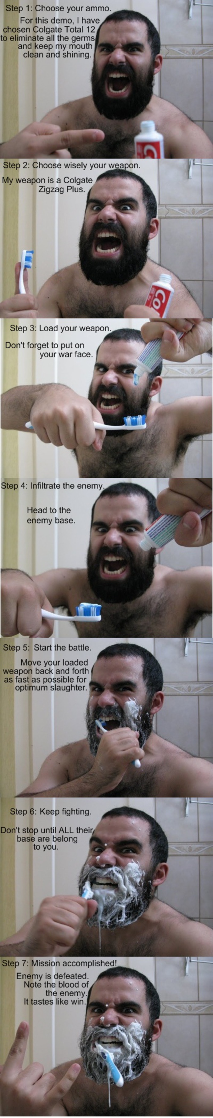 Se laver les dents comme un Spartiate !!!