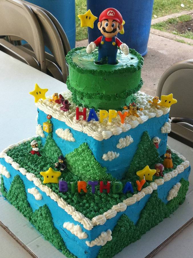 Un gâteau d'anniversaire pour un fan du célèbre plombier.