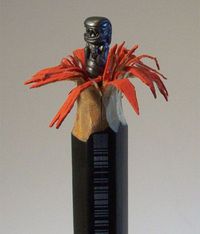 Sculpture sur mine